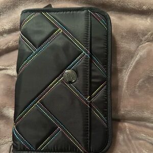 Lug zeppelin (original) black with rainbow stitching